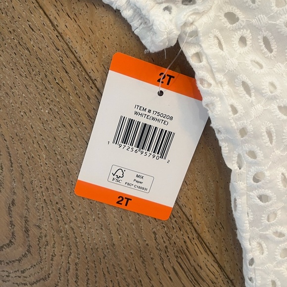 NWT Koala Kids Toddler Girl 2T Short Set Lace White Top Jean Cotton Frilly - Picture 5 of 12